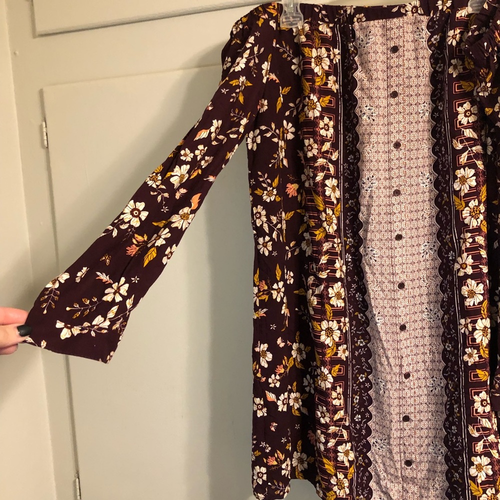 Off the shoulder long sleeve dress